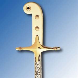US Marine Corps ceremonial sword with polished stainless steel blade and regulation scabbard
