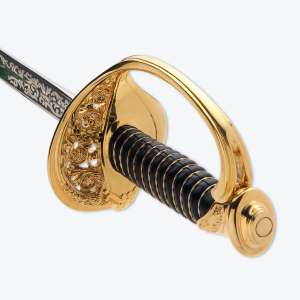 US Marine NCO Sword with polished stainless steel blade and regulation scabbard