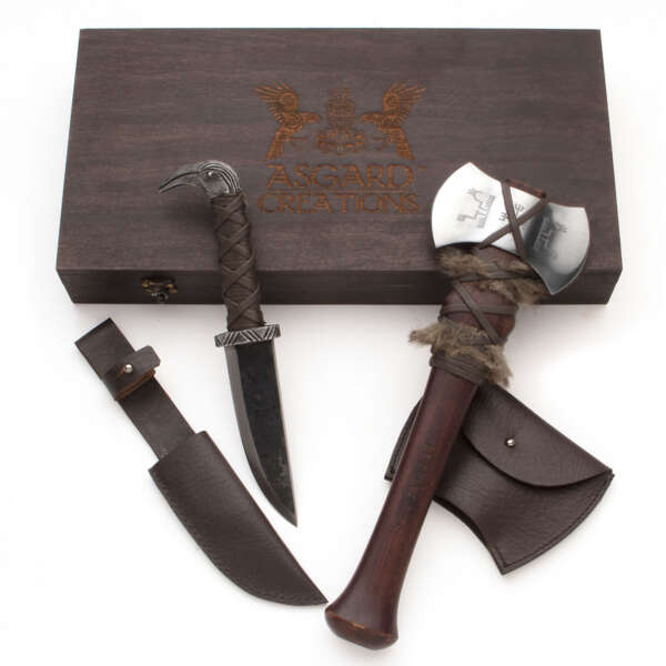 Asgard Creations Axe & Knife Boxed Set By Windlass Steelcrafts